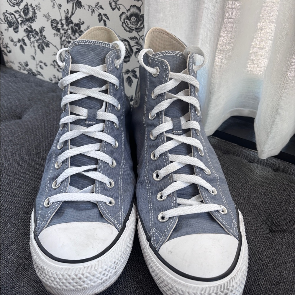 Converse High-Top Sneakers in Slate Blue with White Accents - Picture 3 of 5